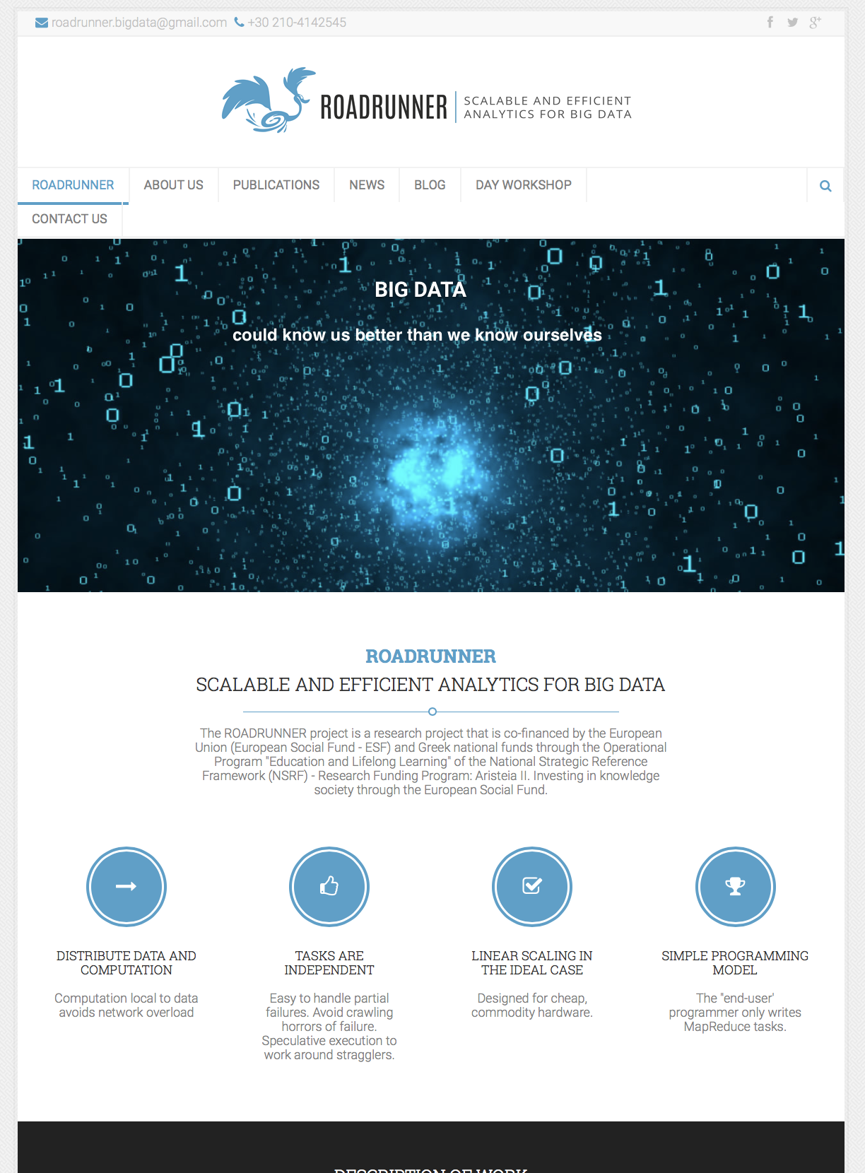 ROADRUNNER Site Screenshot